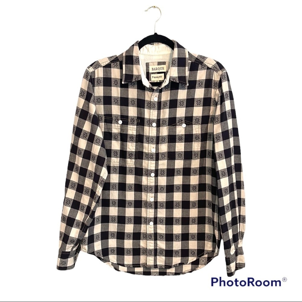 BARQUE Gingham Long Sleeve Button Down Shirt Men’s Size Medium
